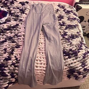 SHEIN Shimmering Silver Flare Pants